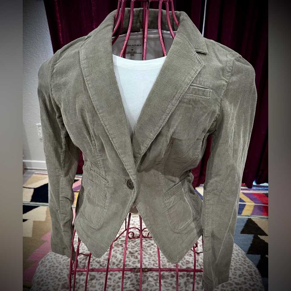 Banana Republic Olive Corduroy Blazer